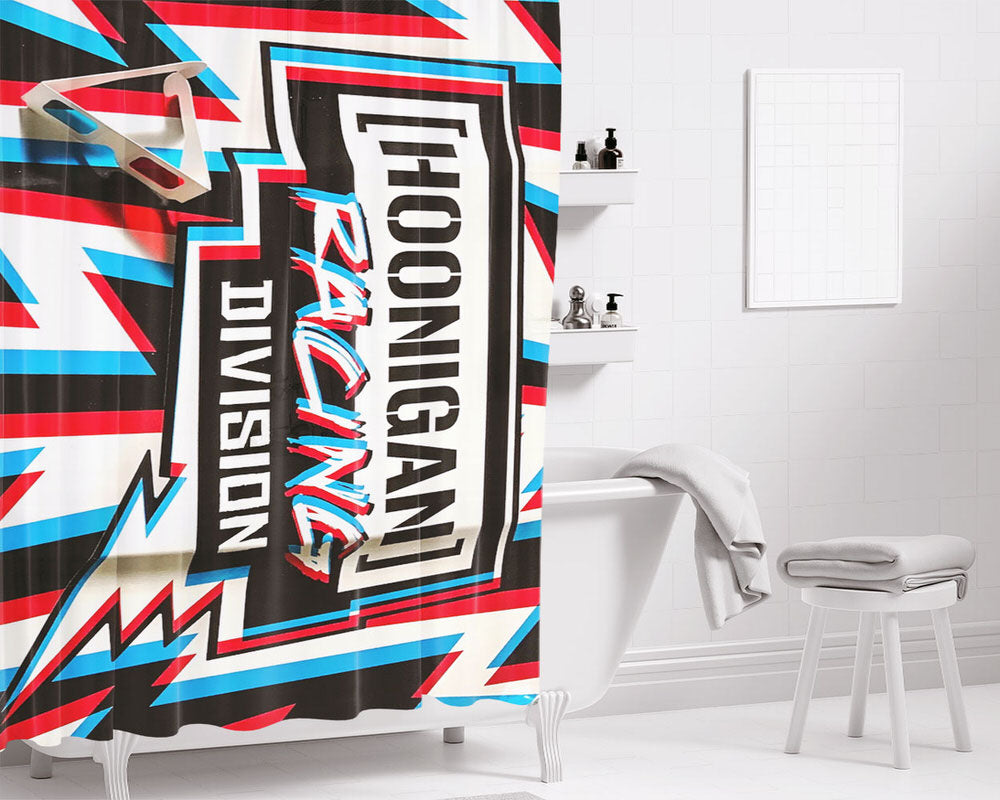 Hoonongan Racing Division Bathroom Shower Curtain Fabric Waterproof | 66 X 72 Inch