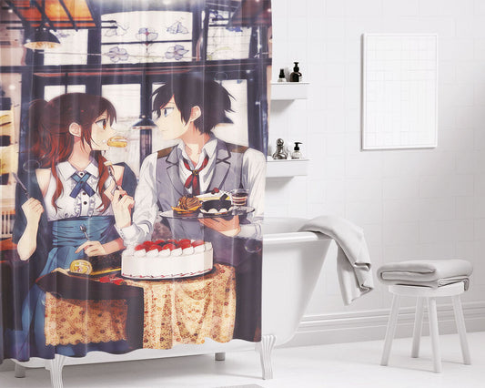 Horimiya Bathroom Shower Curtain Fabric Waterproof | 66 X 72 Inch