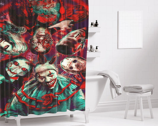 Horror Movies Bathroom Shower Curtain Fabric Waterproof | 66 X 72 Inch