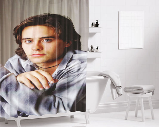 Hot Jared Leto 90S Pictures Bathroom Shower Curtain Fabric Waterproof | 66 X 72 Inch