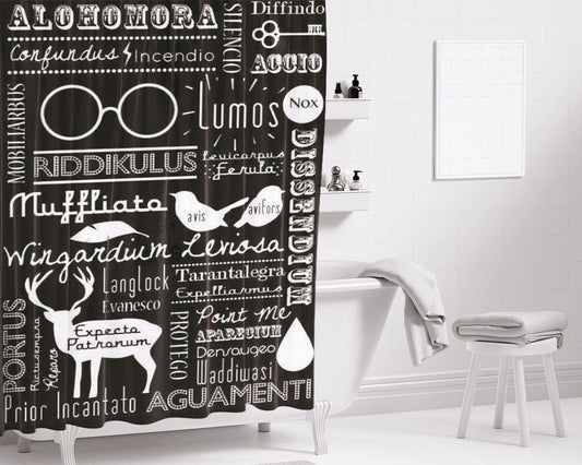 Hp Spell Cloud Bathroom Shower Curtain Fabric Waterproof | 66 X 72 Inch