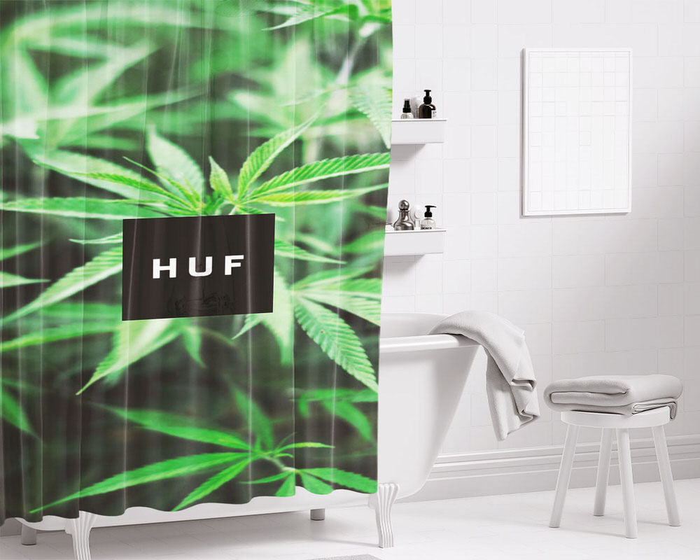 Huf Eveyday Slow Get High Bathroom Shower Curtain Fabric Waterproof | 66 X 72 Inch