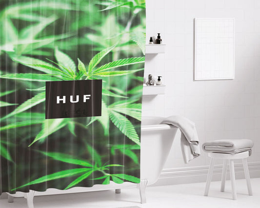 Huf Eveyday Slow Get High Bathroom Shower Curtain Fabric Waterproof | 66 X 72 Inch