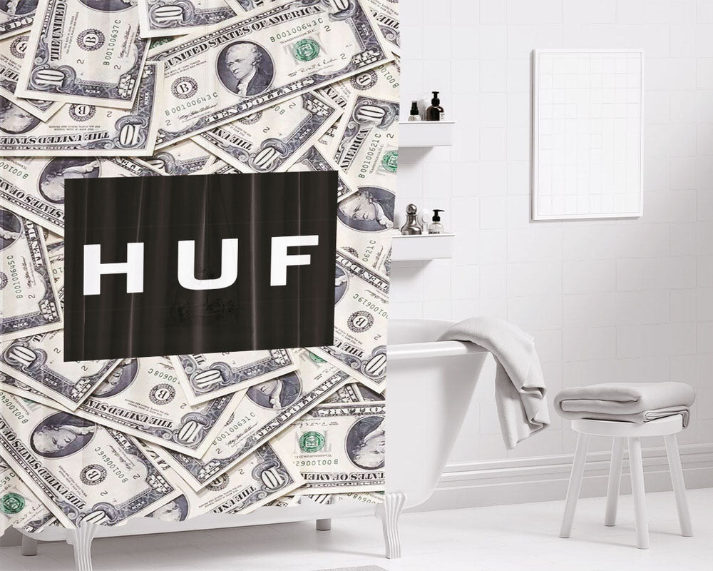 Huf Bathroom Shower Curtain Fabric Waterproof | 66 X 72 Inch