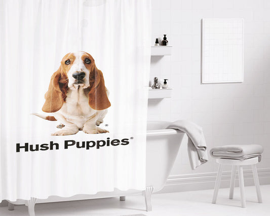 Hush Puppies Bathroom Shower Curtain Fabric Waterproof | 66 X 72 Inch