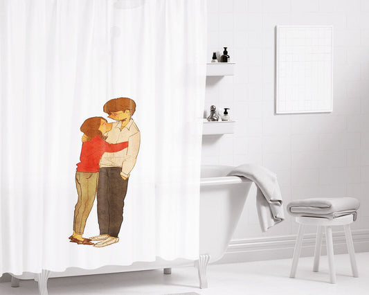 I Was Too Cats & Stuff Bathroom Shower Curtain Fabric Waterproof | 66 X 72 Inch