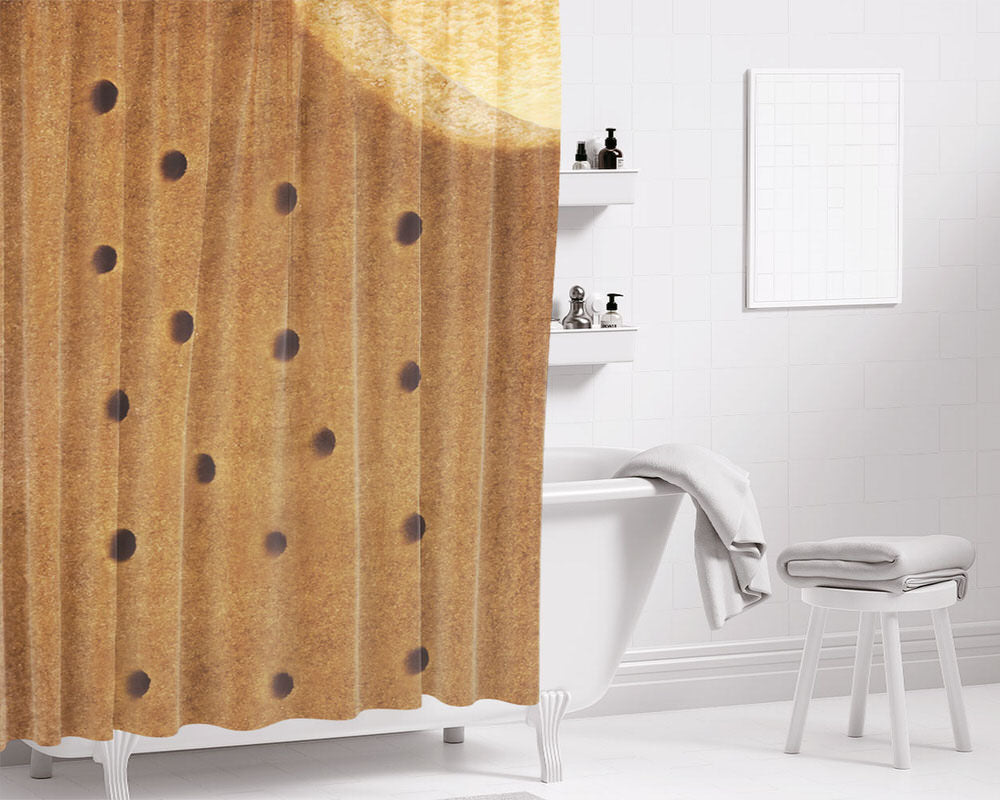 Ice Cream Melting Bathroom Shower Curtain Fabric Waterproof | 66 X 72 Inch