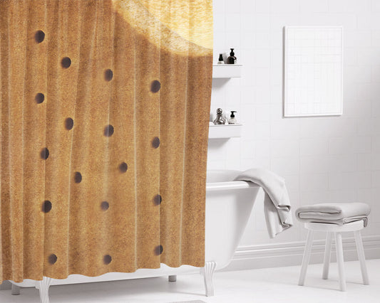 Ice Cream Melting Bathroom Shower Curtain Fabric Waterproof | 66 X 72 Inch