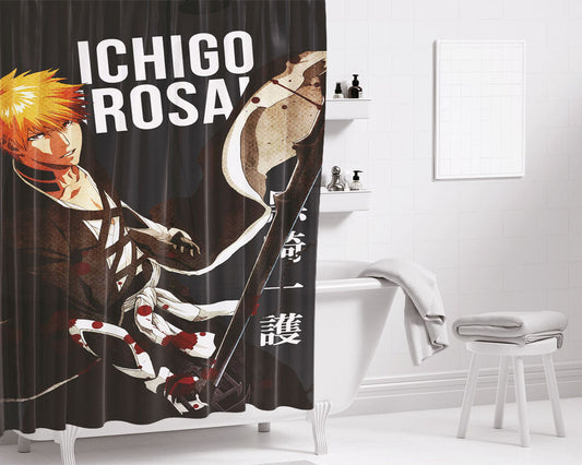 Ichimaru Gin Bleach Bathroom Shower Curtain Fabric Waterproof | 66 X 72 Inch