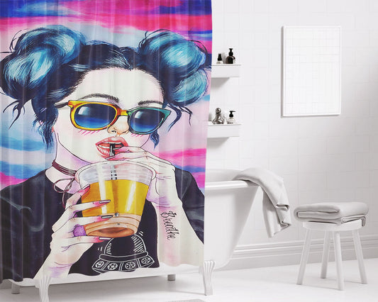 Illyanyan Bathroom Shower Curtain Fabric Waterproof | 66 X 72 Inch
