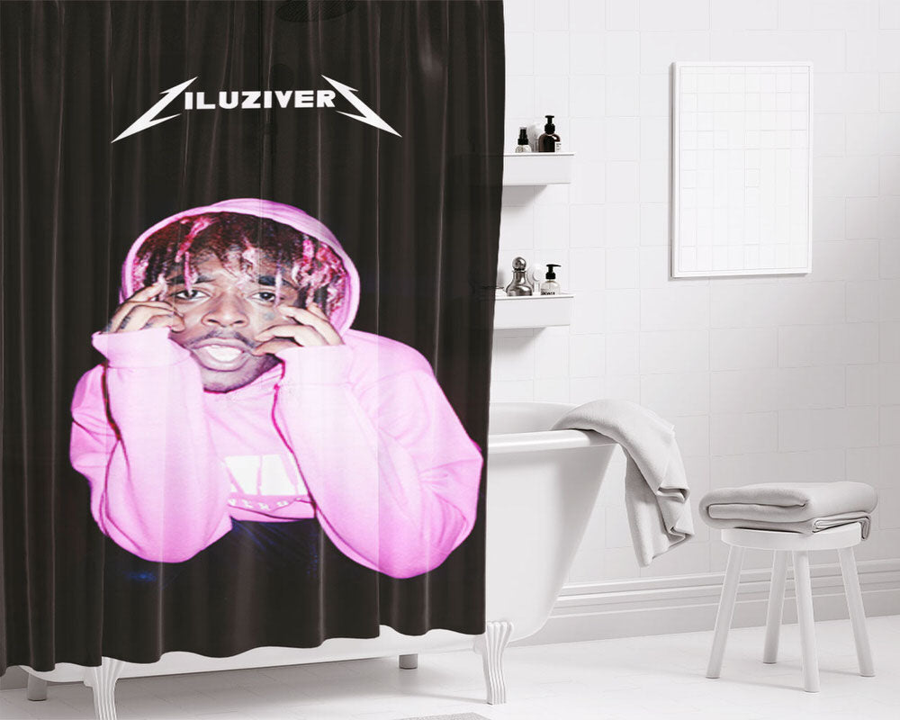 Iluziver Lil Uzi Cartoon Bathroom Shower Curtain Fabric Waterproof | 66 X 72 Inch