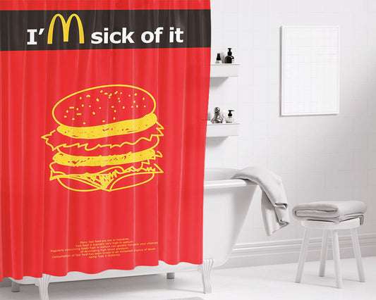 Im Sick Bathroom Shower Curtain Fabric Waterproof | 66 X 72 Inch
