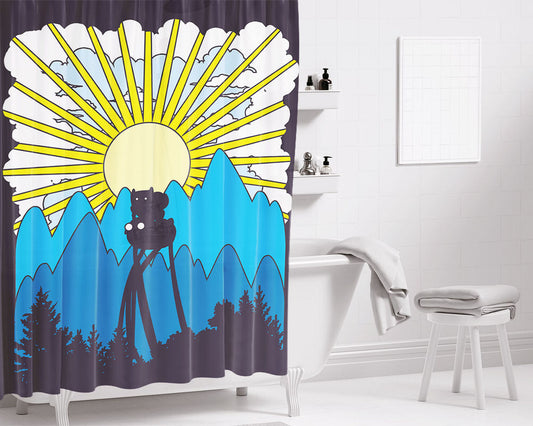Image De Eye Bathroom Shower Curtain Fabric Waterproof | 66 X 72 Inch
