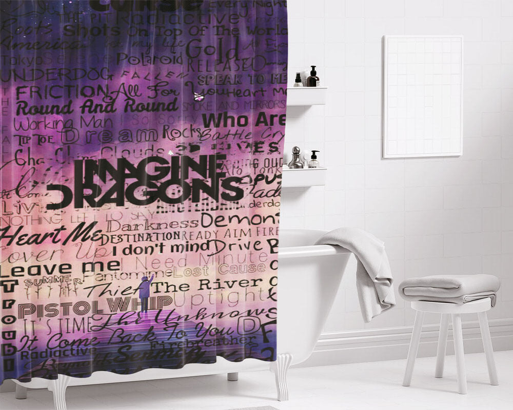Imagine Dragons Evolve Bathroom Shower Curtain Fabric Waterproof | 66 X 72 Inch