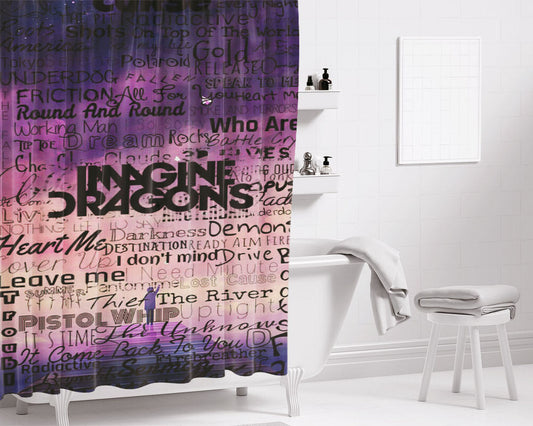 Imagine Dragons Evolve Bathroom Shower Curtain Fabric Waterproof | 66 X 72 Inch