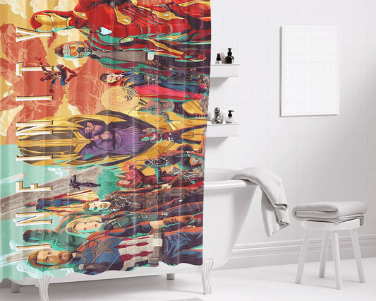 Infinity War Glow Bathroom Shower Curtain Fabric Waterproof | 66 X 72 Inch