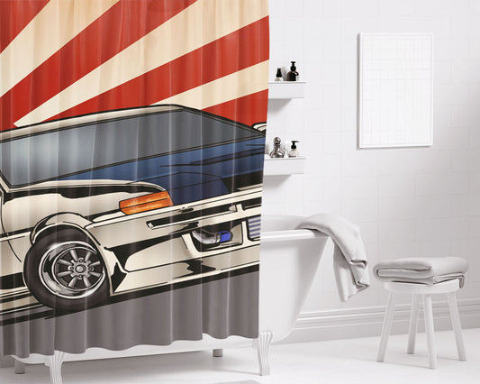 Initial D Ae86 Sprin Bathroom Shower Curtain Fabric Waterproof | 66 X 72 Inch