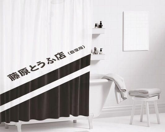 Initial D Ae86 T Bathroom Shower Curtain Fabric Waterproof | 66 X 72 Inch