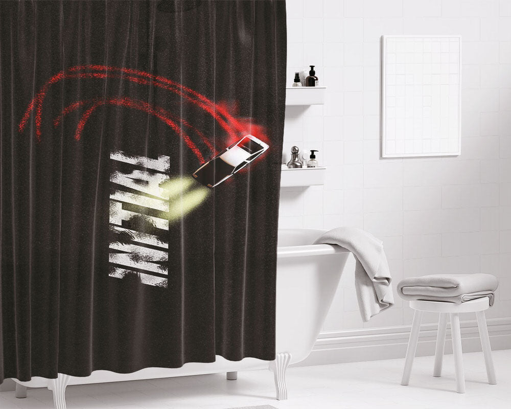 Initial D Car Ae86 Trueno Art Bathroom Shower Curtain Fabric Waterproof | 66 X 72 Inch