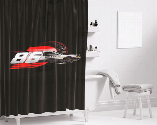 Initial D Poster Bathroom Shower Curtain Fabric Waterproof | 66 X 72 Inch