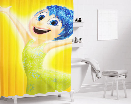 Inside Out Fear Bathroom Shower Curtain Fabric Waterproof | 66 X 72 Inch