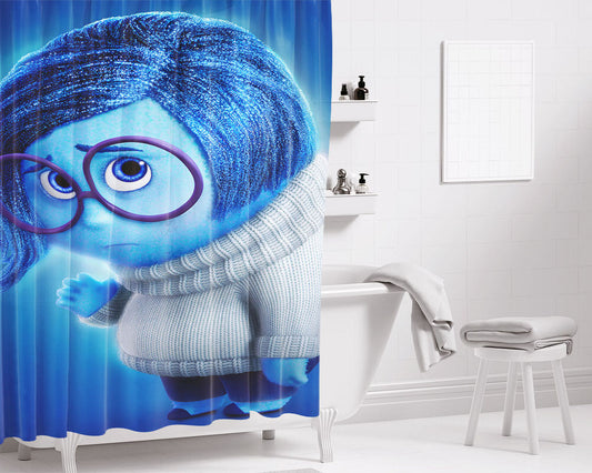 Inside Out Happyness Bathroom Shower Curtain Fabric Waterproof | 66 X 72 Inch