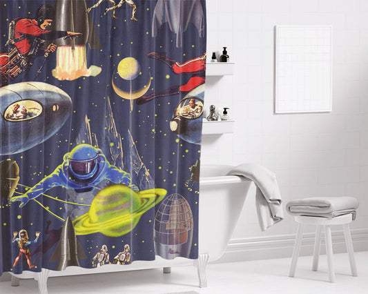 Insomnia Bathroom Shower Curtain Fabric Waterproof | 66 X 72 Inch