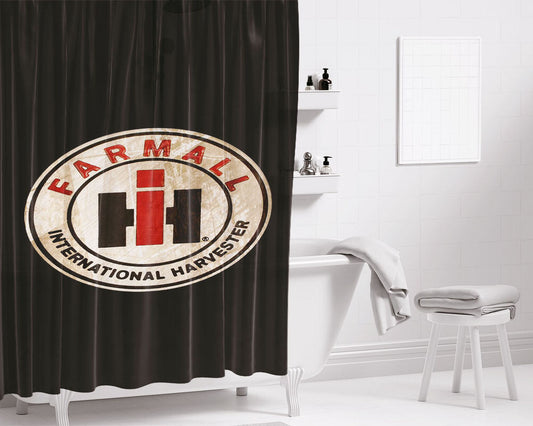 International Harverster Farmall Logo Bathroom Shower Curtain Fabric Waterproof | 66 X 72 Inch