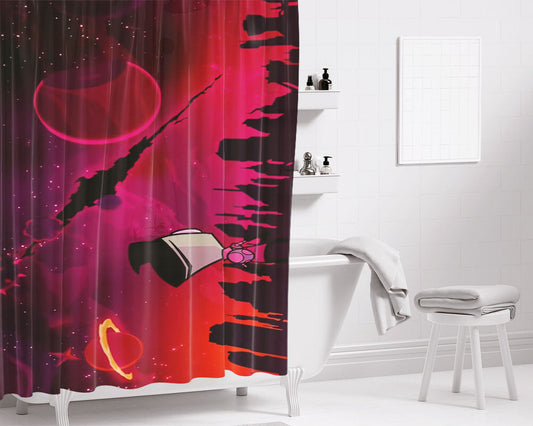 Invader Zim Enter The Florpus Planet Art Bathroom Shower Curtain Fabric Waterproof | 66 X 72 Inch