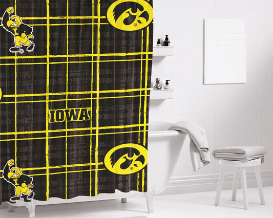 Iowa Hawkeyes Logo Type Bathroom Shower Curtain Fabric Waterproof | 66 X 72 Inch