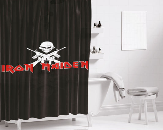 Iron Maiden Announce Tour Bathroom Shower Curtain Fabric Waterproof | 66 X 72 Inch