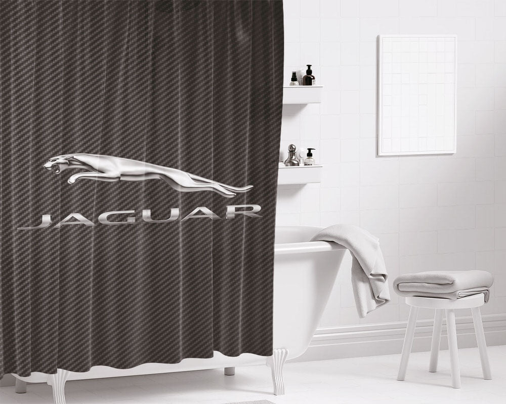 Jaguar Logo Wallpapers Bathroom Shower Curtain Fabric Waterproof | 66 X 72 Inch