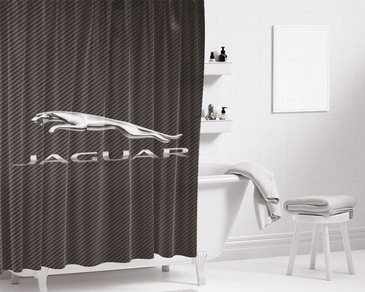 Jaguar Logo Wallpapers Bathroom Shower Curtain Fabric Waterproof | 66 X 72 Inch