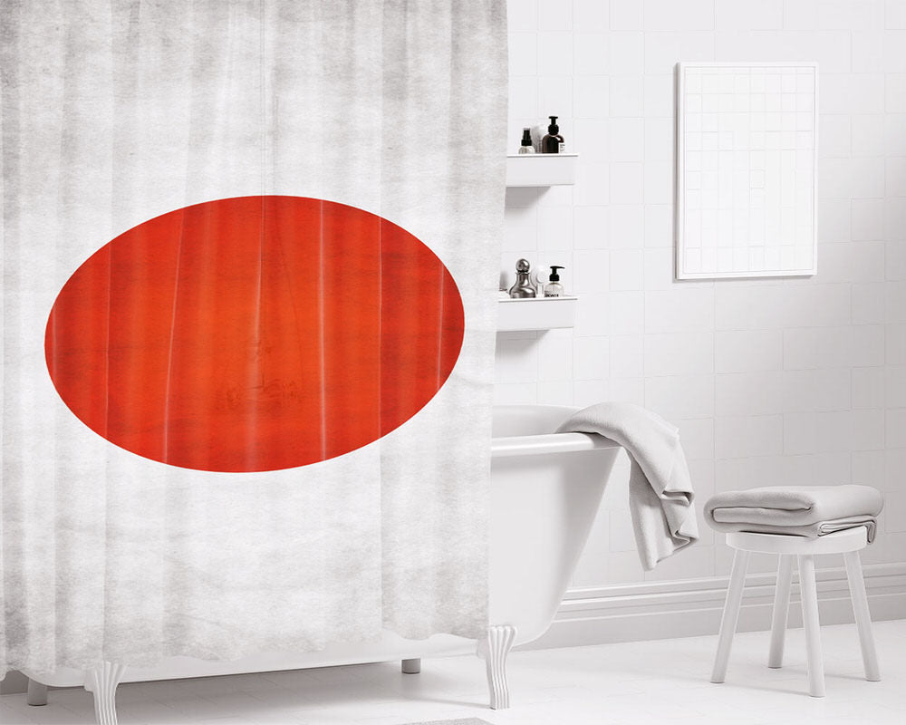 Japan Girl Walkman Bathroom Shower Curtain Fabric Waterproof | 66 X 72 Inch