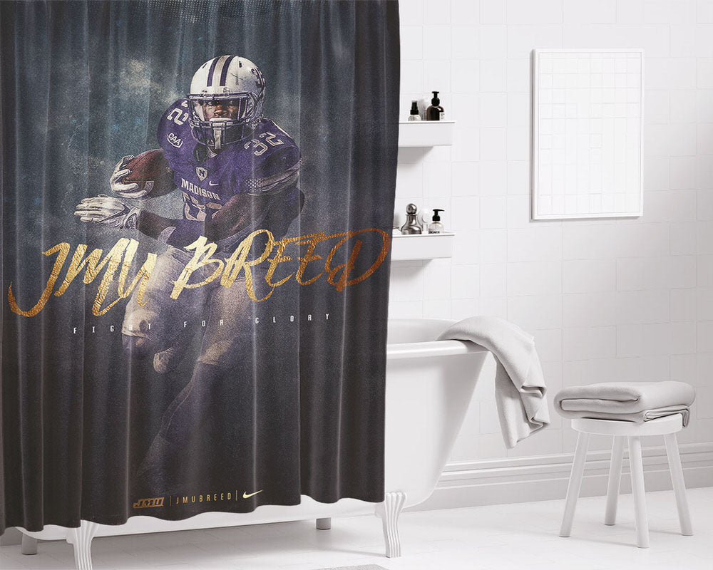 Jmu Breed Bathroom Shower Curtain Fabric Waterproof | 66 X 72 Inch
