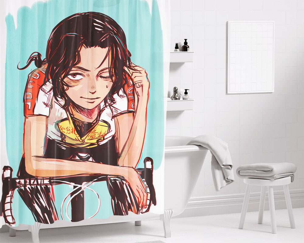 Junta Teshima Yowamushi Pedal Bathroom Shower Curtain Fabric Waterproof | 66 X 72 Inch