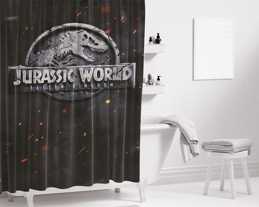 Jurasic Word Fallen Kingdom Bathroom Shower Curtain Fabric Waterproof | 66 X 72 Inch