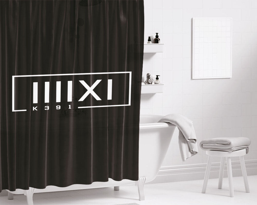 K 391 Logo Bathroom Shower Curtain Fabric Waterproof | 66 X 72 Inch