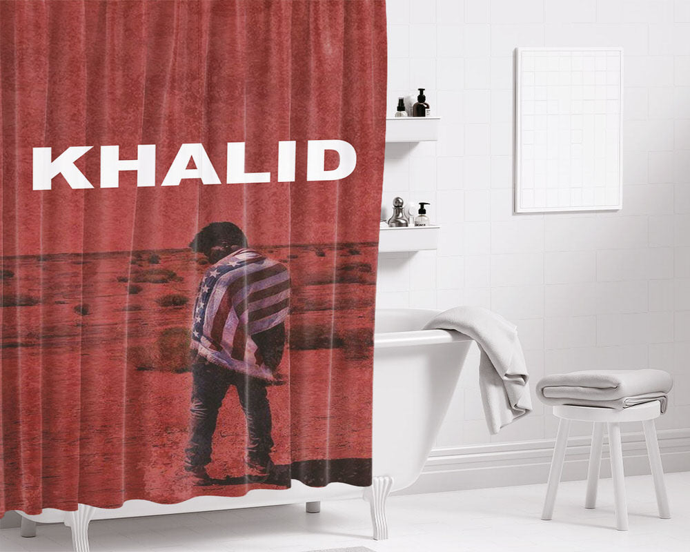 Khalid In Field Garden Bathroom Shower Curtain Fabric Waterproof | 66 X 72 Inch