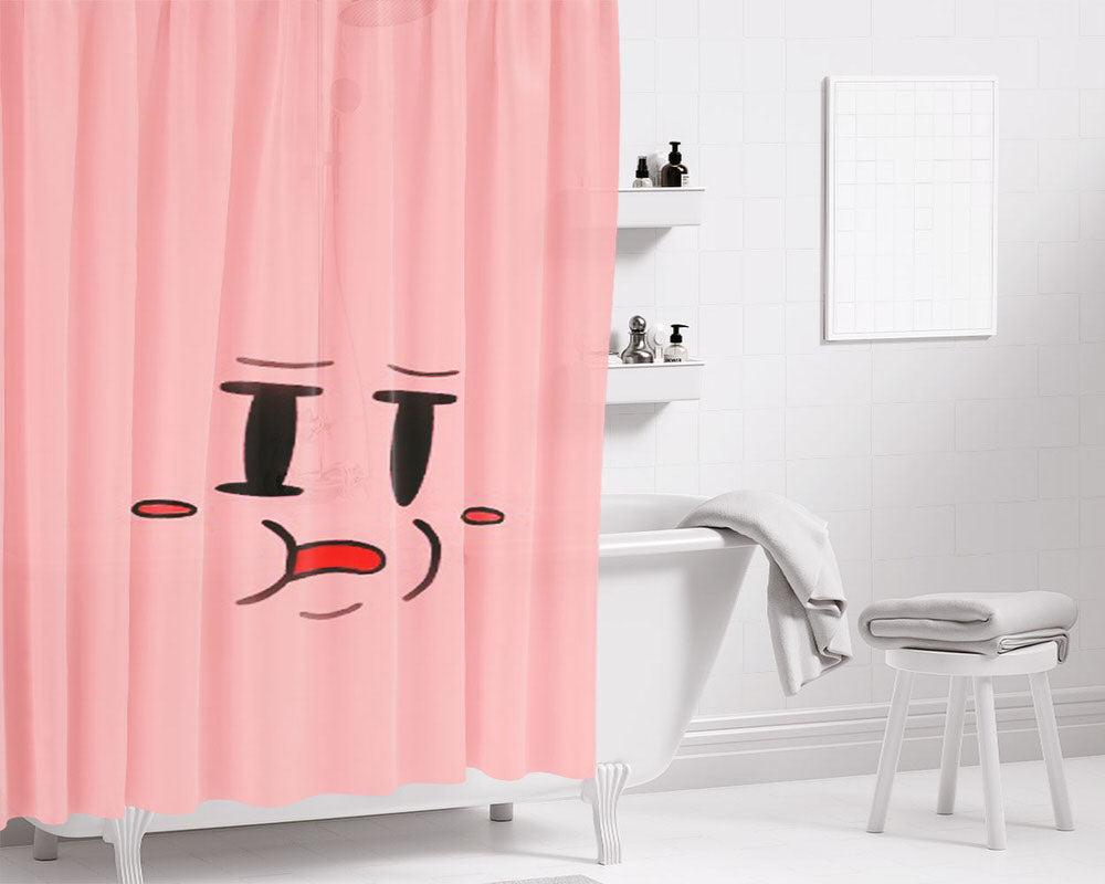 Kirby Mass Attack! Bathroom Shower Curtain Fabric Waterproof | 66 X 72 Inch