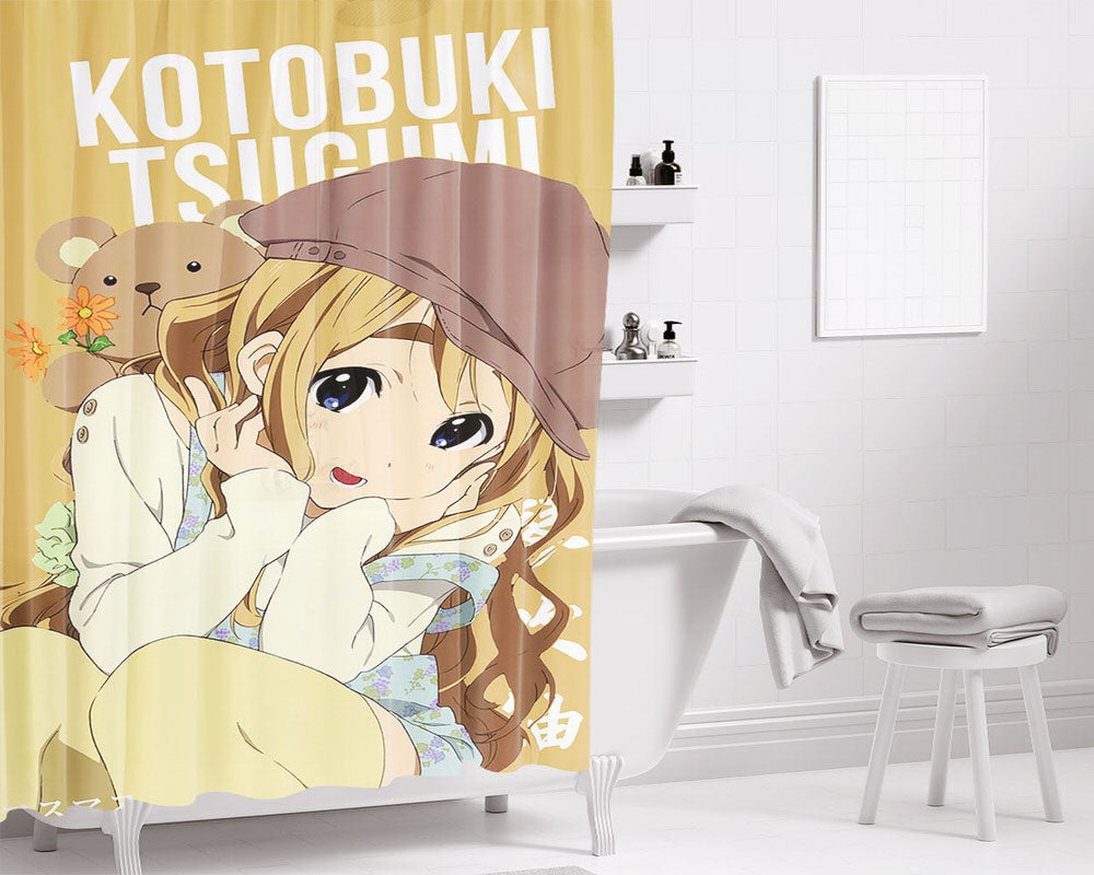 Kotobuki Tsugumi Bathroom Shower Curtain Fabric Waterproof | 66 X 72 Inch