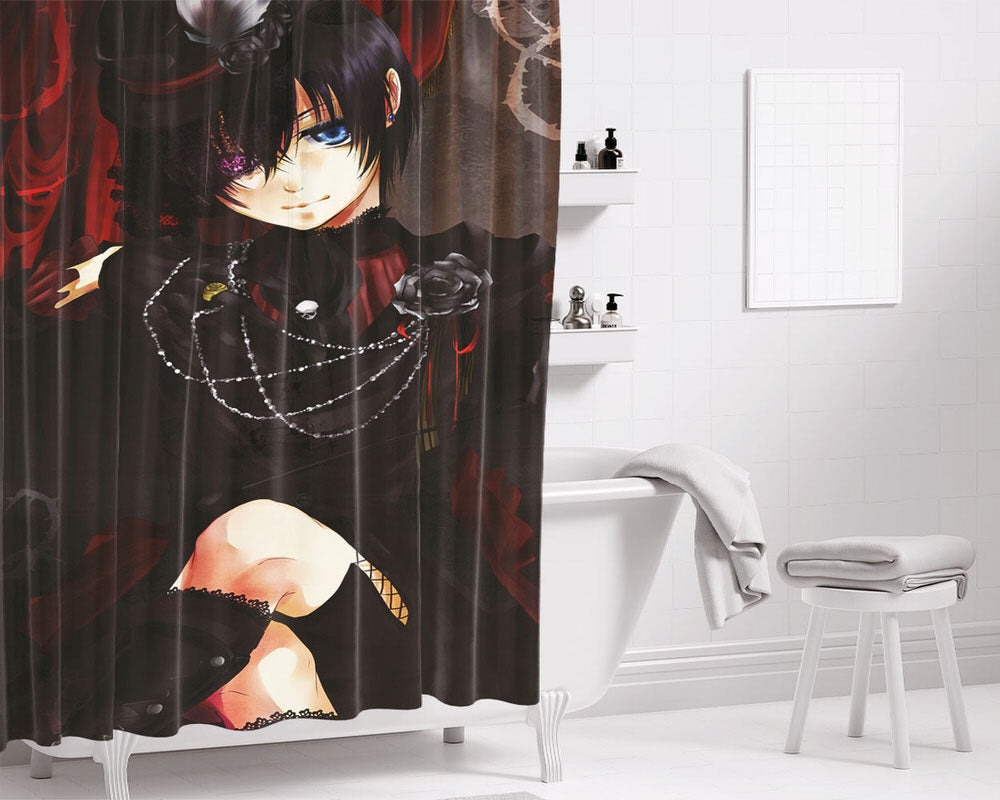 Kuroshitsuji Ciel Phantomhive Bathroom Shower Curtain Fabric Waterproof | 66 X 72 Inch
