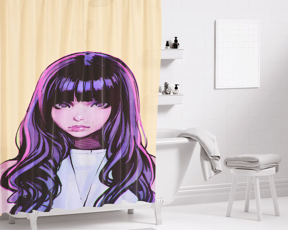 Kuvshinov Ilya Bathroom Shower Curtain Fabric Waterproof | 66 X 72 Inch