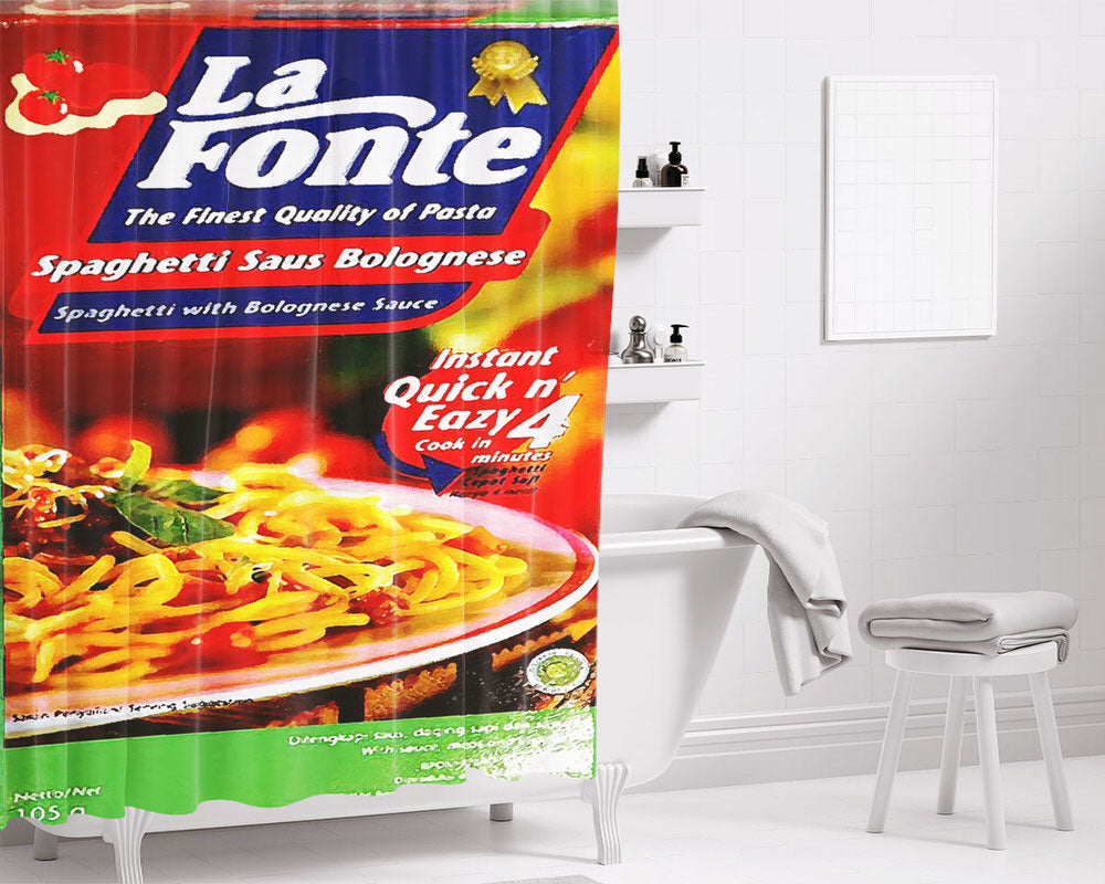 La Fonte Instant Cook Bathroom Shower Curtain Fabric Waterproof | 66 X 72 Inch