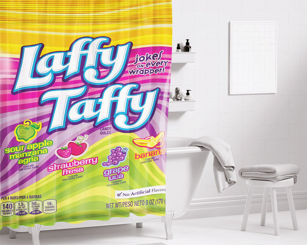 Laffy Taffy Bathroom Shower Curtain Fabric Waterproof | 66 X 72 Inch