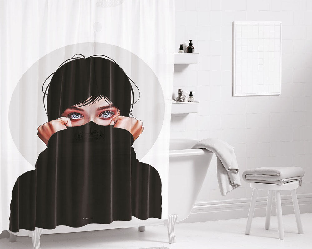 Lana Girl Art Bathroom Shower Curtain Fabric Waterproof | 66 X 72 Inch
