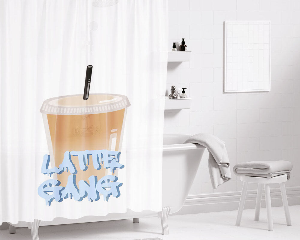 Lattle Gang Bathroom Shower Curtain Fabric Waterproof | 66 X 72 Inch