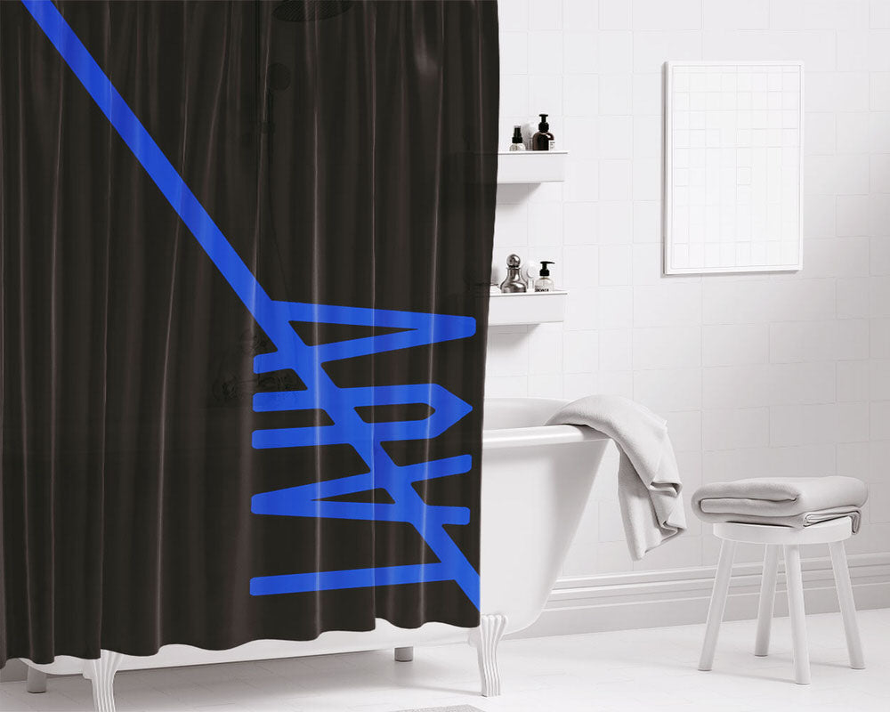 Lauv Logo Bathroom Shower Curtain Fabric Waterproof | 66 X 72 Inch