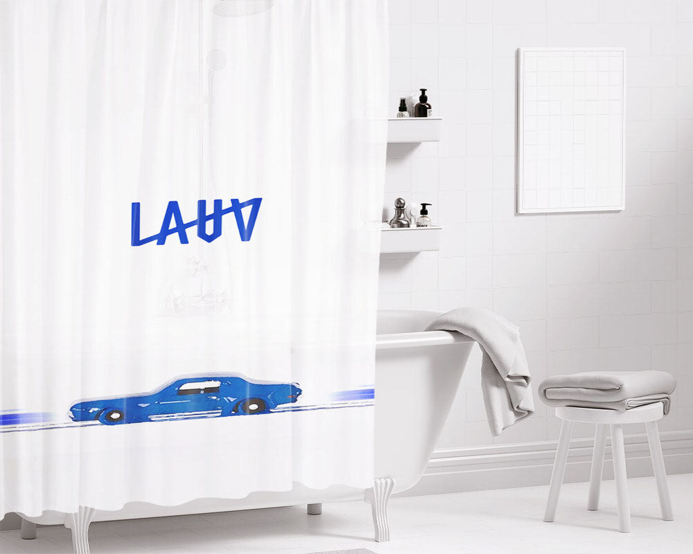 Lauv Wallpaper Bathroom Shower Curtain Fabric Waterproof | 66 X 72 Inch