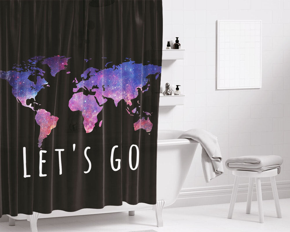 Lets Be Honest Bathroom Shower Curtain Fabric Waterproof | 66 X 72 Inch